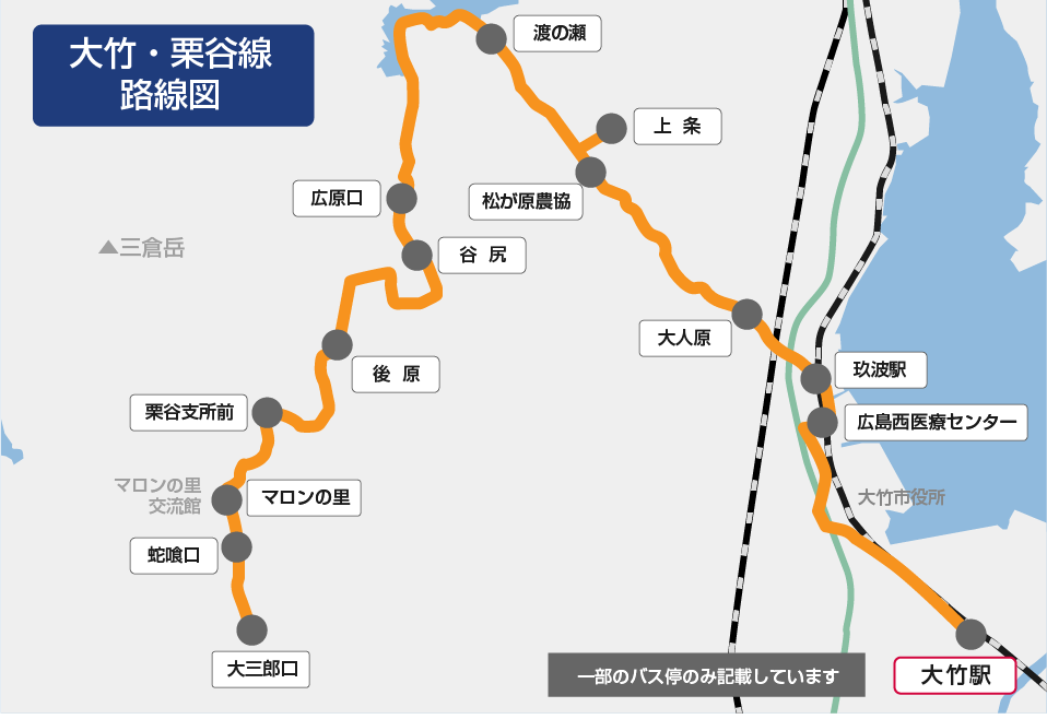 大竹・栗谷線 路線図